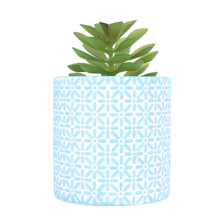 Maceta Cilindro, Color Azul