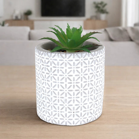 Maceta Cilindro, Color Gris