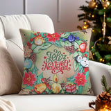Cojín Cuadrado Navideño "Feliz Navidad"