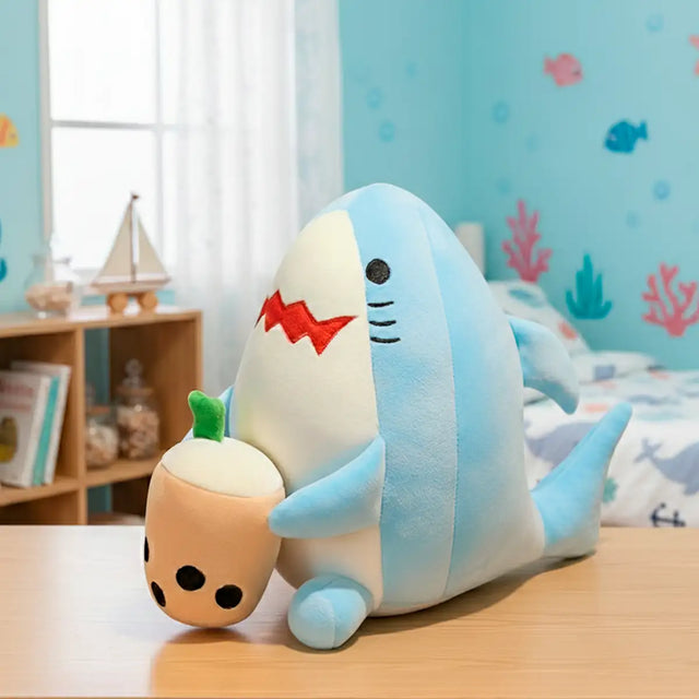 Peluche, Tiburón con Boba Tea
