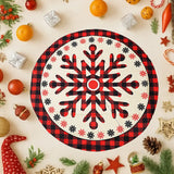 Pie de Árbol Navideño, Diseño Copo de Nieve