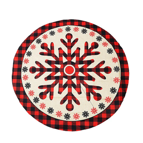 Pie de Árbol Navideño, Diseño Copo de Nieve