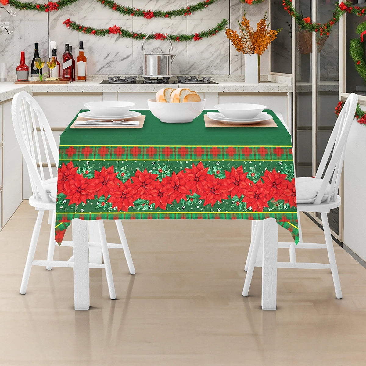 Mantel Navideño, Color Verde