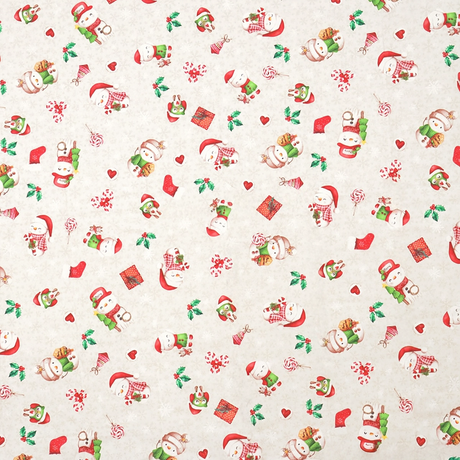 Mantel Navideño, Muñecos de Nieve