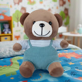 Peluche, Osito con Overol, Color Verde