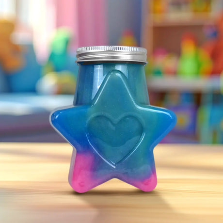 Slime, Estrella, Color Azul y Rosa, 290 gr