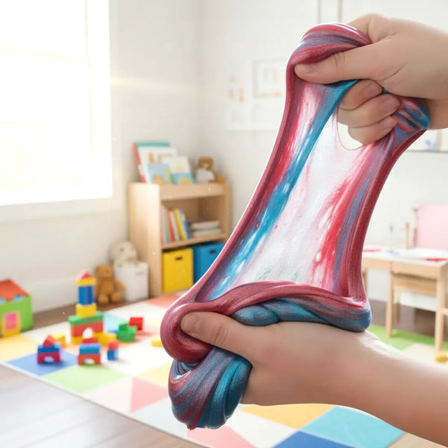 Slime, Estrella, Color Azul y Rojo, 290 gr