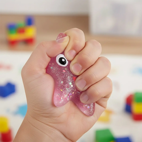 Squishy Antiestrés, Estrella, Color Rosa