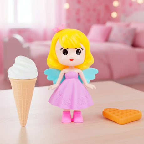 Set de Muñeca Hada con Accesorios, Helado y Wafle