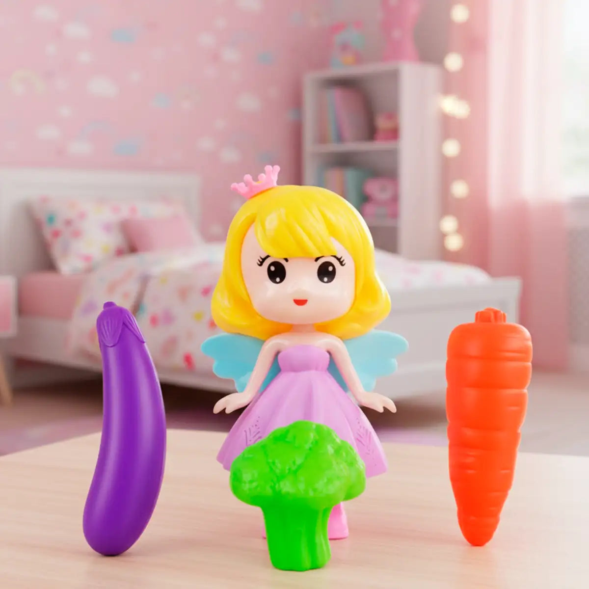Set de Muñeca Hada con Accesorios, Verduras