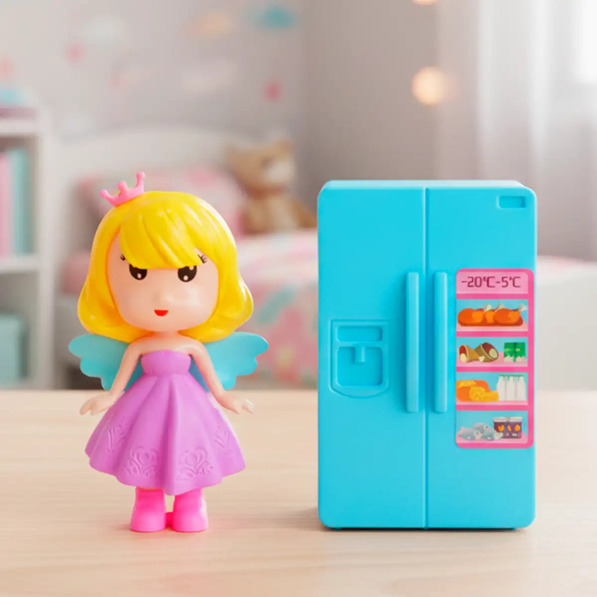 Set de Muñeca Hada con Accesorios, Refrigerador