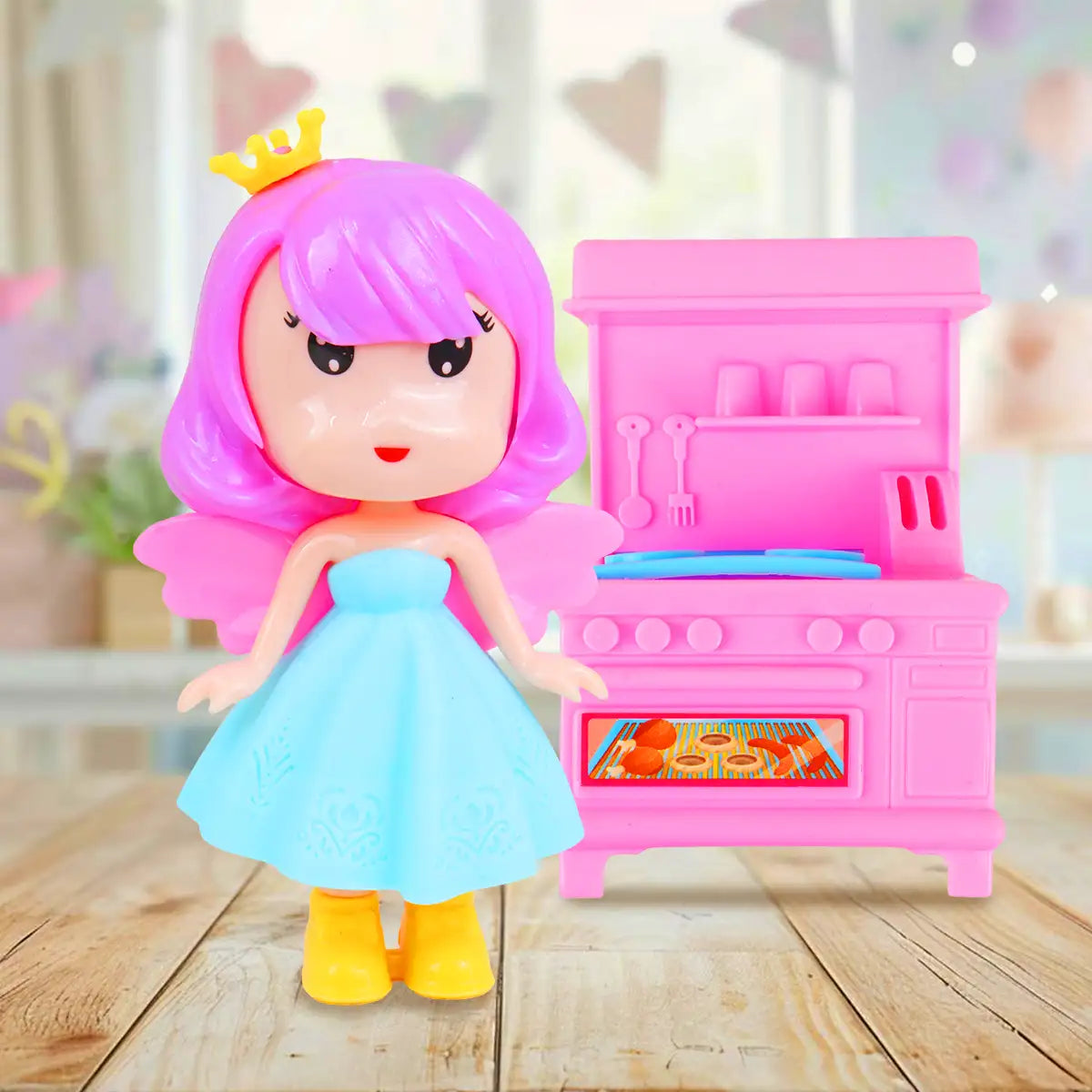 Set de Muñeca Hada con Accesorios, Estufa