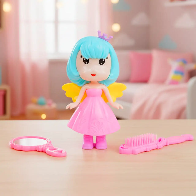 Set de Muñeca Hada con Accesorios, Cepillo