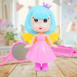 Set de Muñeca Hada con Accesorios, Cepillo