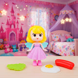 Set de Muñeca Hada con Accesorios, Huevo y Salchicha