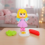 Set de Muñeca Hada con Accesorios, Huevo y Salchicha