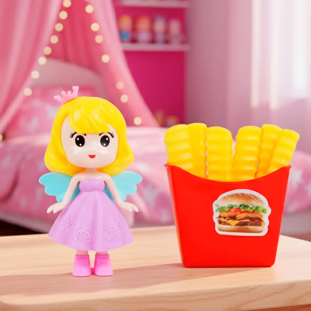 Set de Muñeca Hada con Accesorios, Papas Fritas