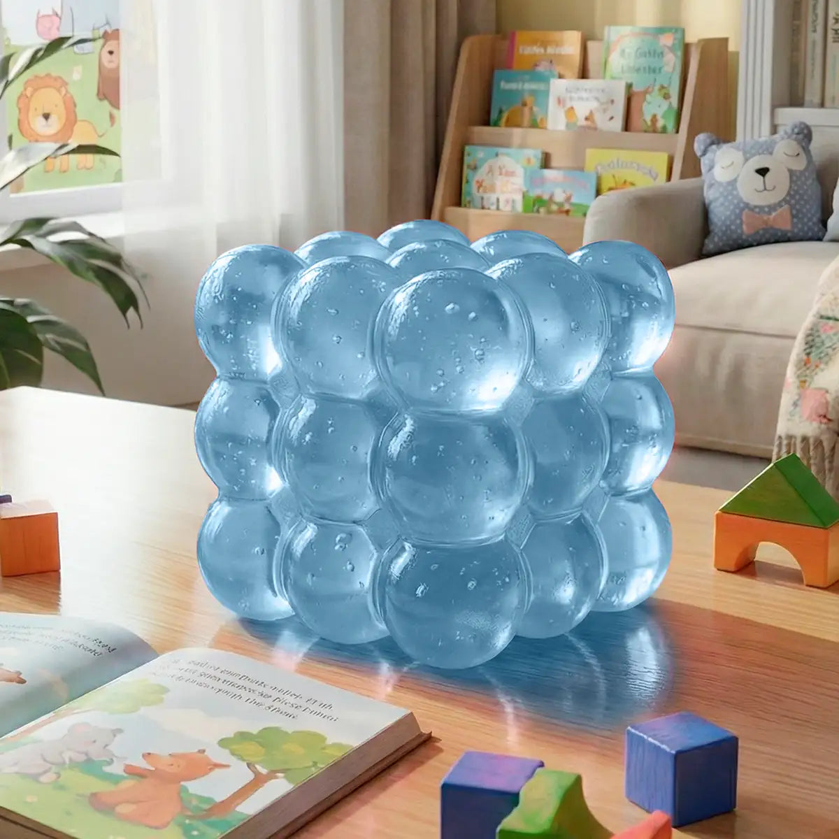 Squishy con Textura, Color Azul