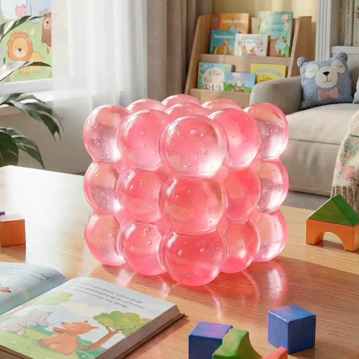 Squishy con Textura, Color Rosa