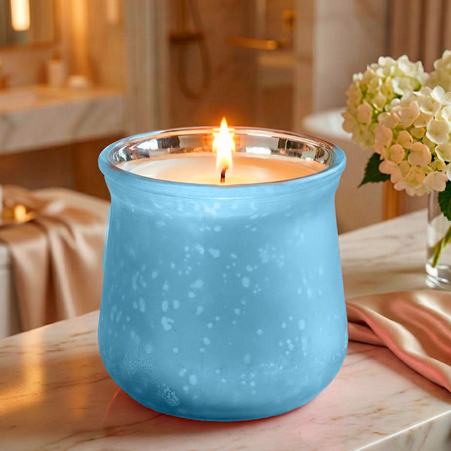 Portavela, Color Plata y Azul