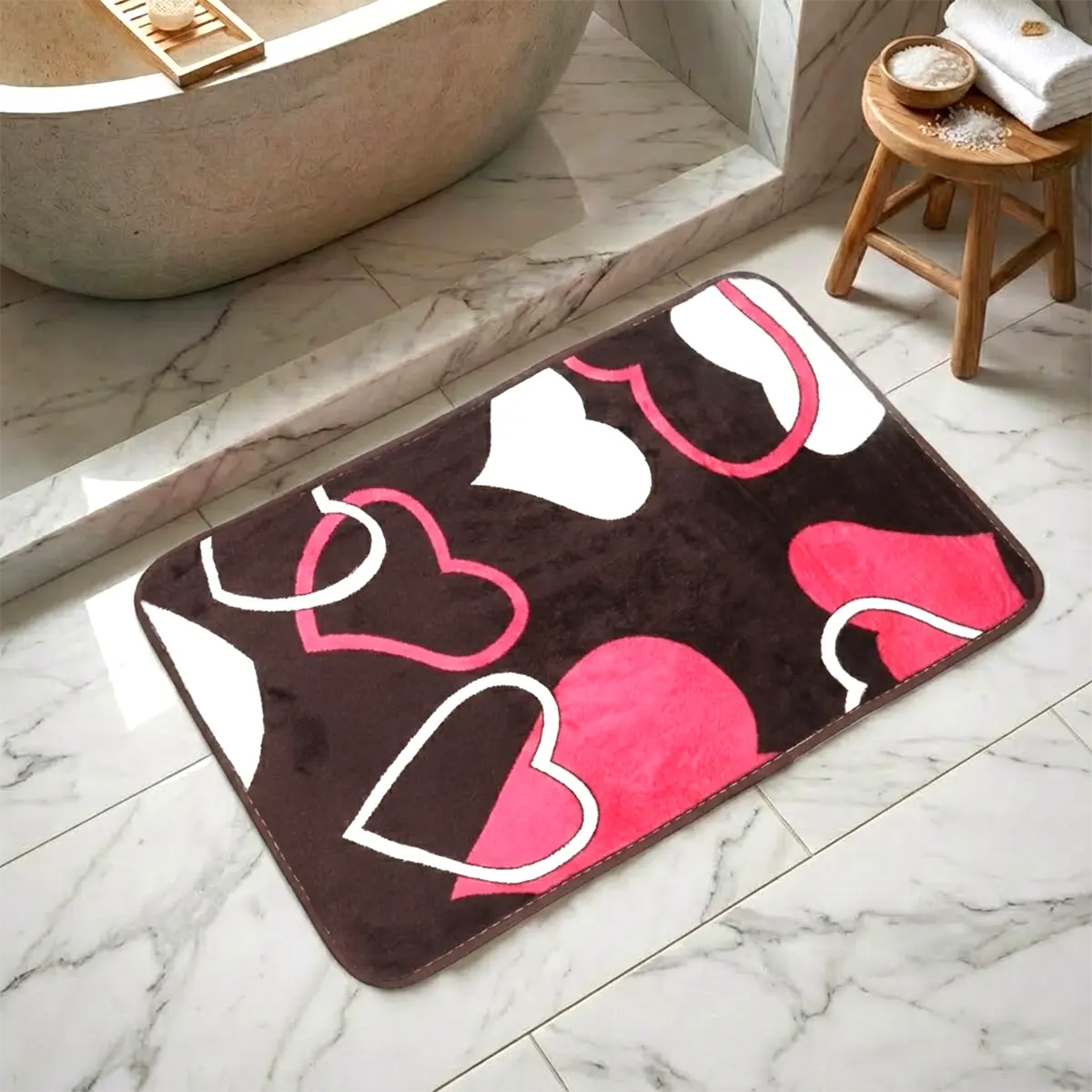 Tapete, Rectangular, Diseño Corazón