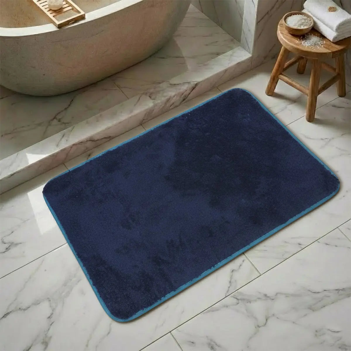 Tapete, Color Azul Marino, Forma Rectangular