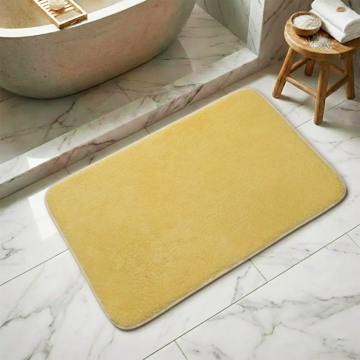 Tapete, Color Amarillo, Rectangular