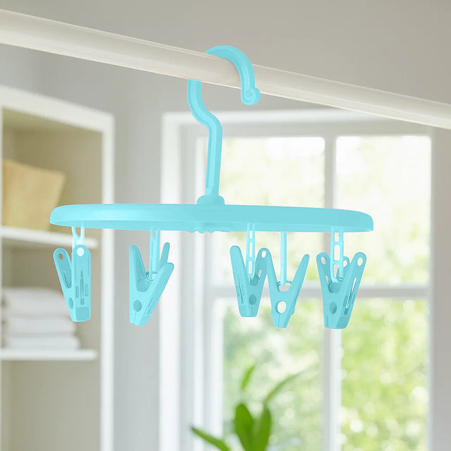 Aro con Pinzas para Ropa, Color Aqua