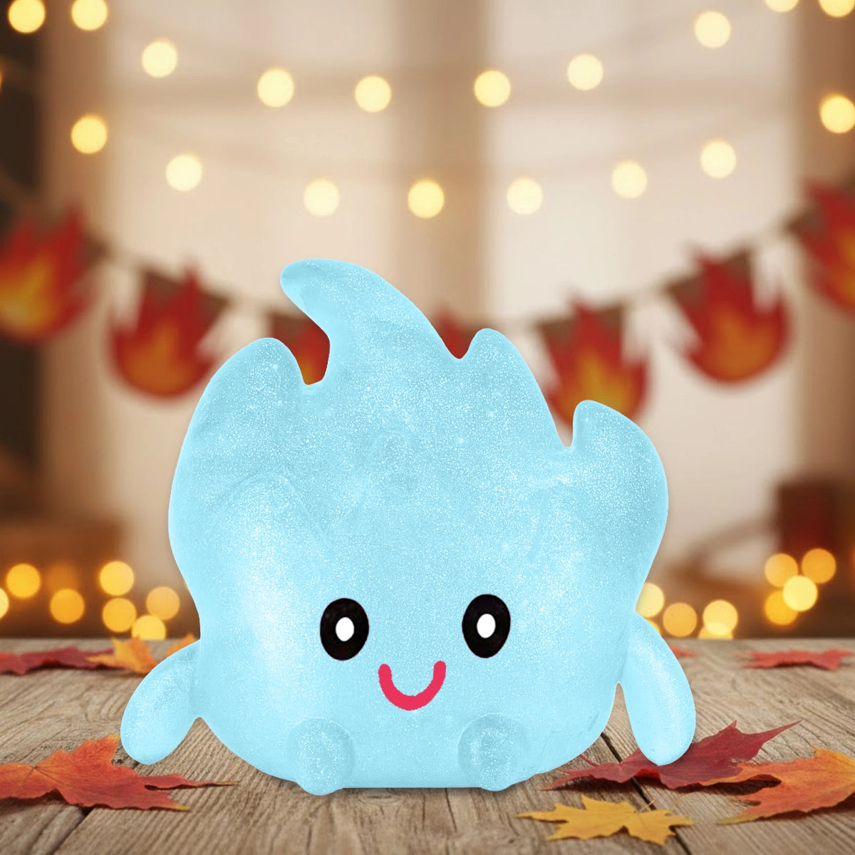 Squishy Antiestrés, Fuego, Color Azul