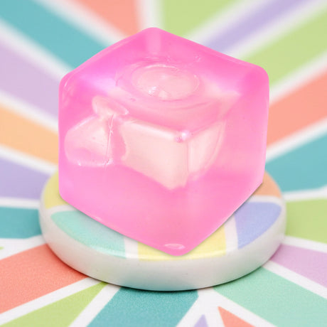 Squishy Antiestrés, Cubo, Color Fucsia