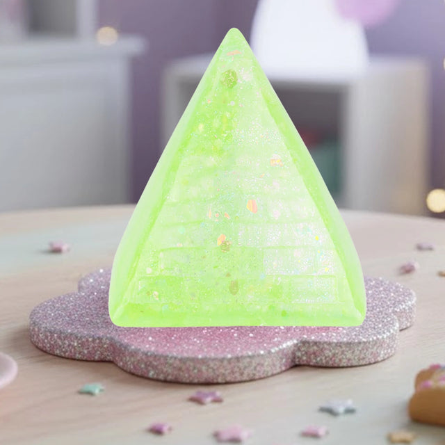 Squishy Antiestrés, Pirámide, Color Verde
