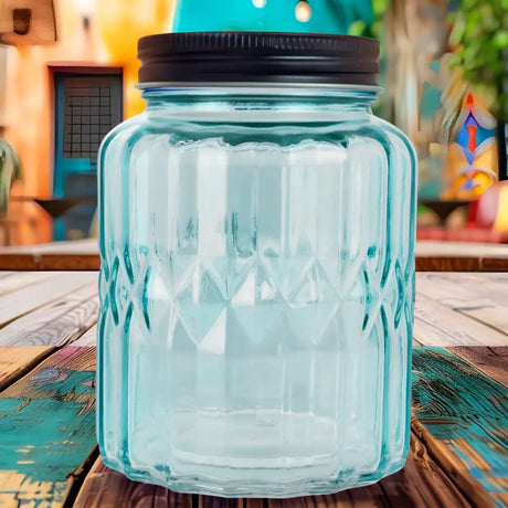 Frasco con Tapa, Color Azul, 620 ml