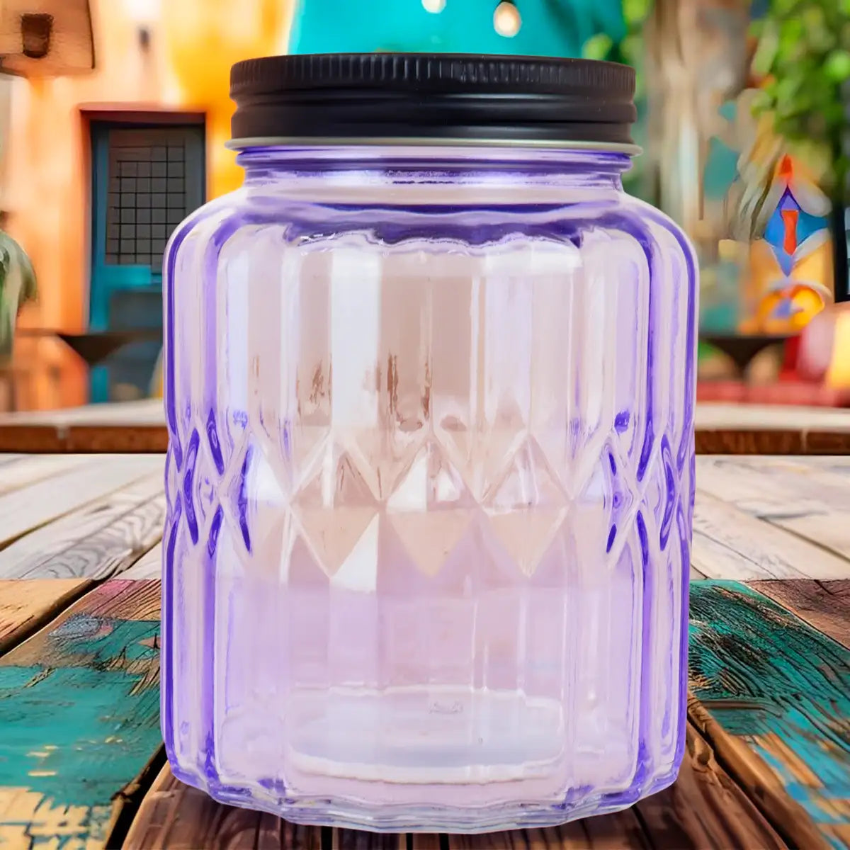 Frasco con Tapa, Color Morado, 620 ml