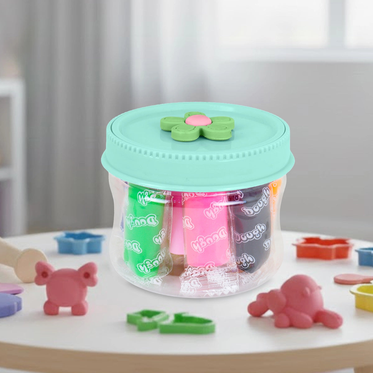 Set de Masas, Tapa Flor, 10 pzas, Color Verde