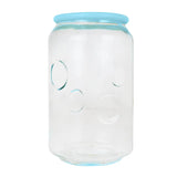 Vaso de Cristal con Tapa, Diseño Burbujas