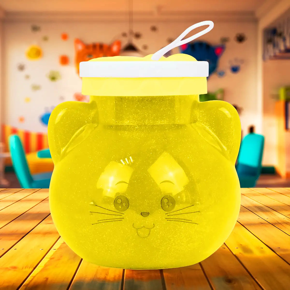 Slime, Gato, Color Amarillo, 320 gr