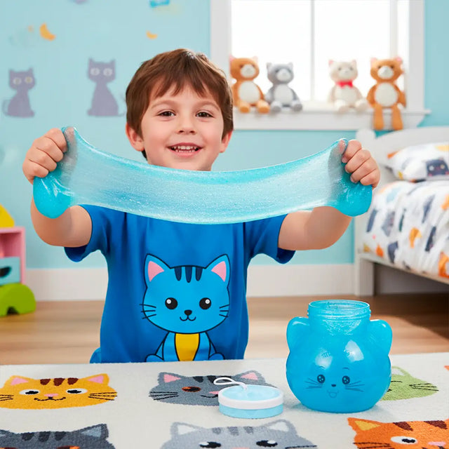 Slime, Gato, Color Azul, 320 gr