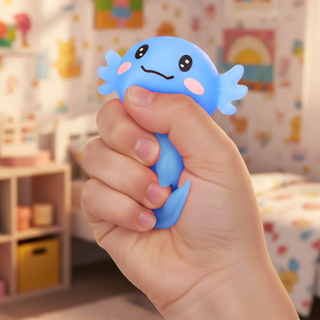 Squishy Antiestrés, Ajolote, Color Azul