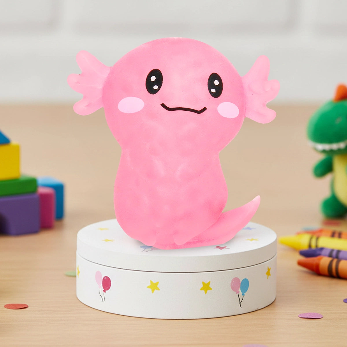 Squishy Antiestrés, Ajolote, Color Rosa