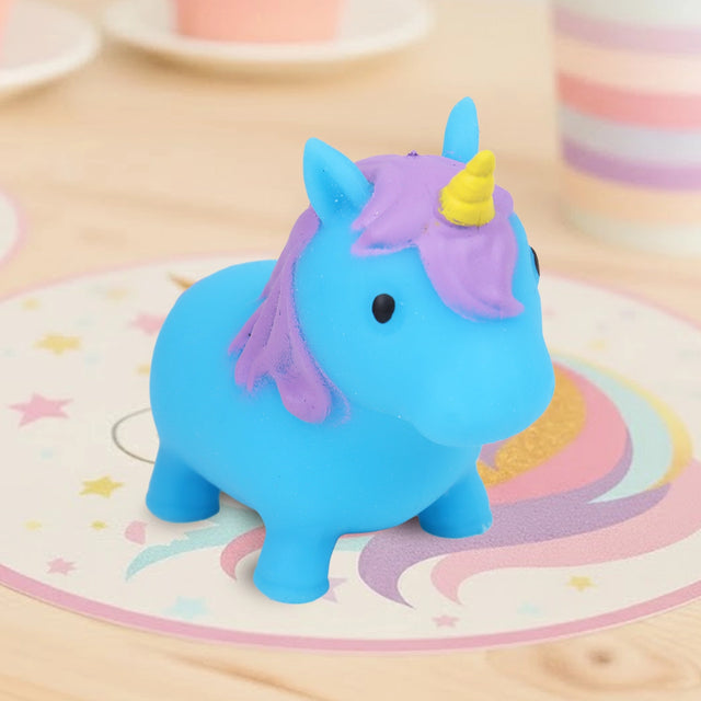 Squishy de Espuma, Unicornio, Color Azul