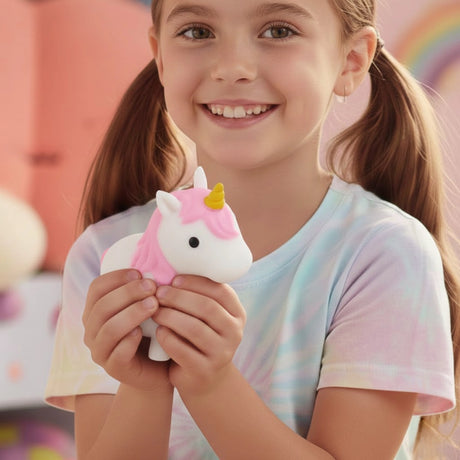 Squishy de Espuma, Unicornio, Color Blanco
