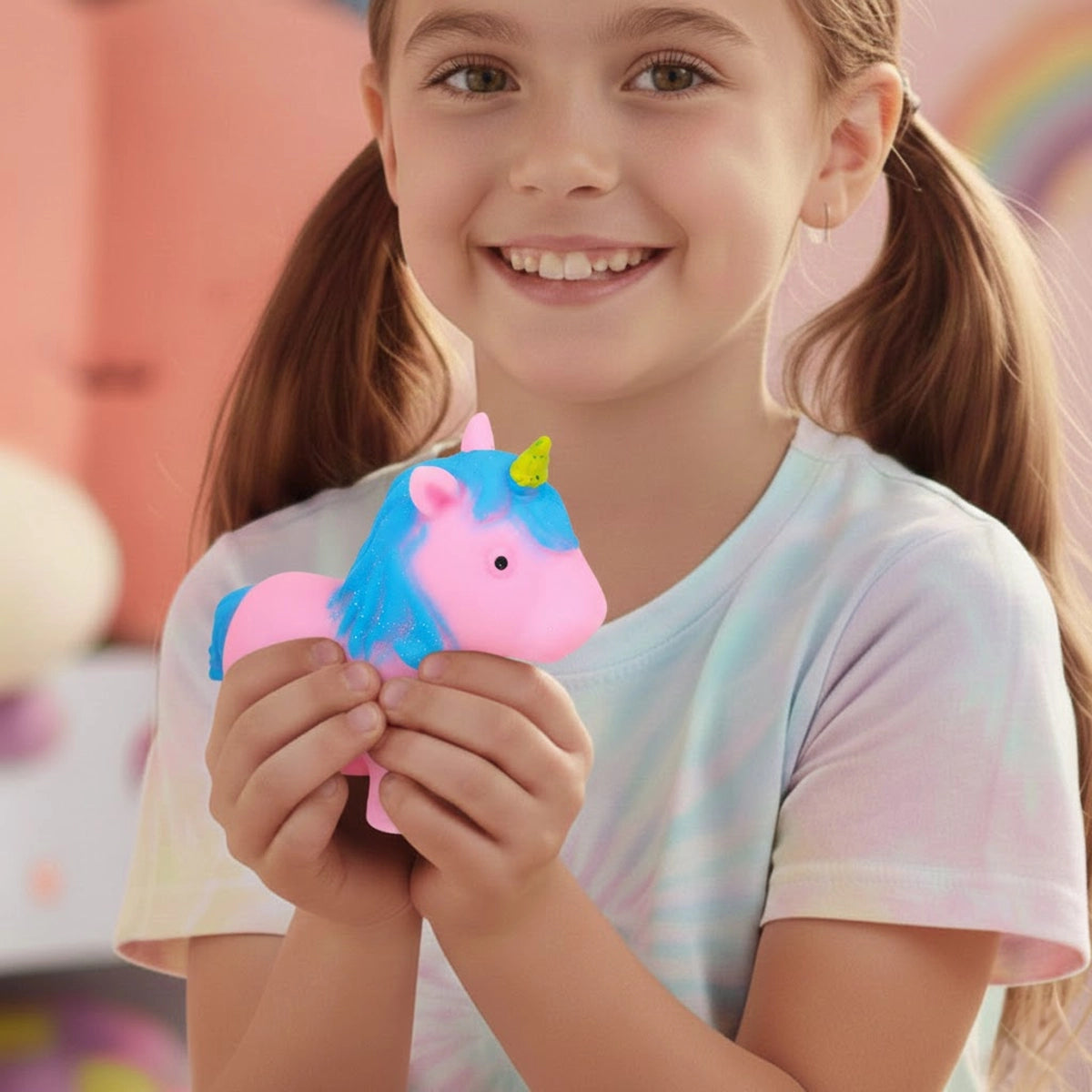 Squishy de Espuma, Unicornio, Color Rosa