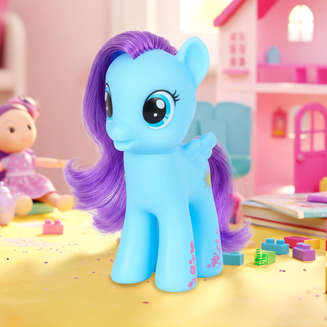 Figura de Pony de Juguete, Color Azul