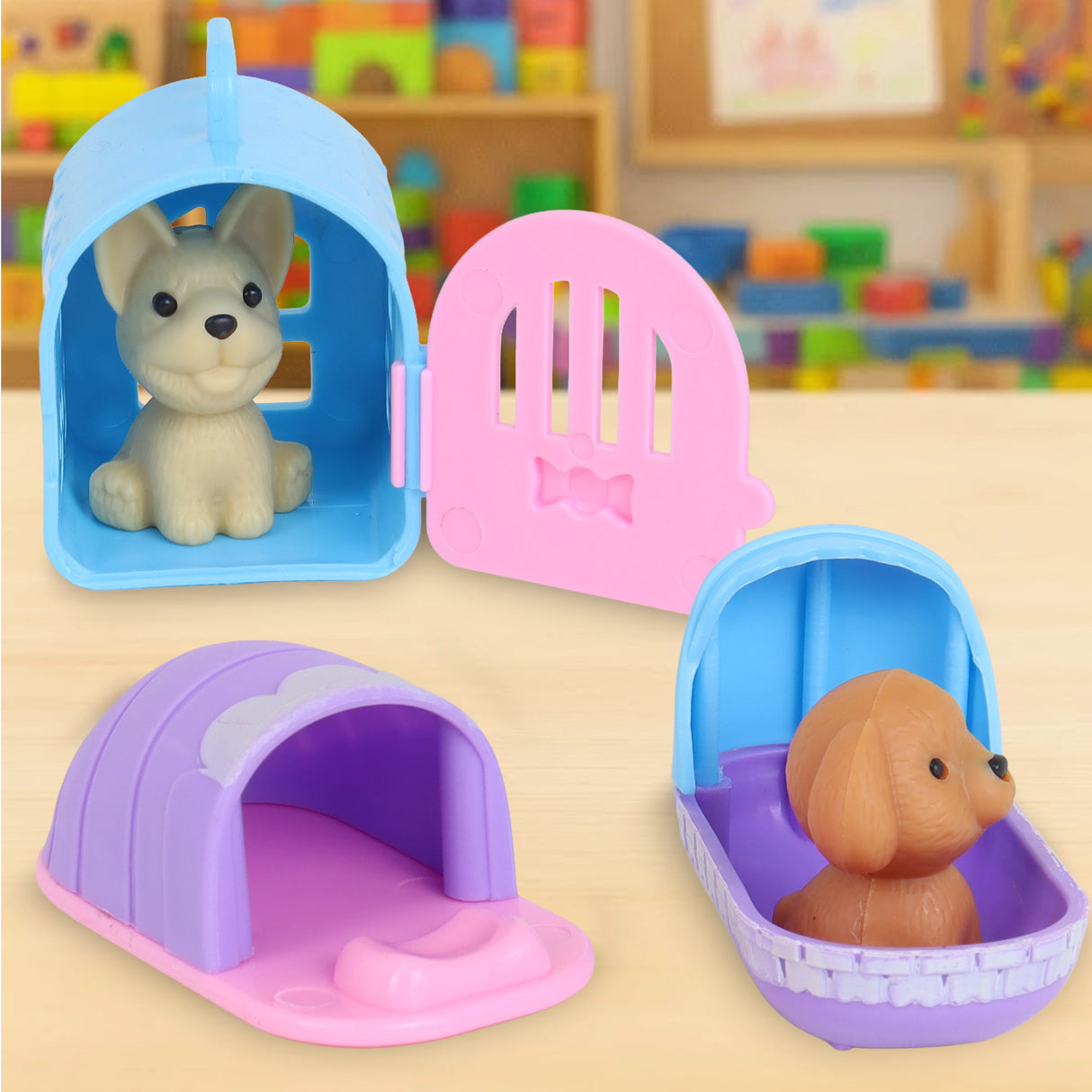 Set Mascota con Casa y Juguete, Color Azul