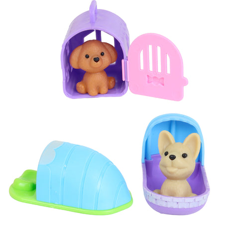 Set Mascota con Casa y Juguete, Color Morado