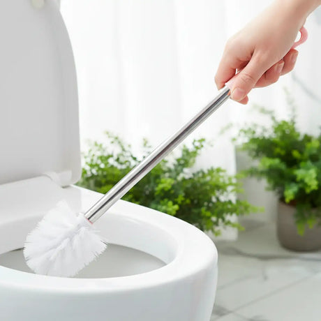 Cepillo con Base para Baño, Color Rosa Pastel