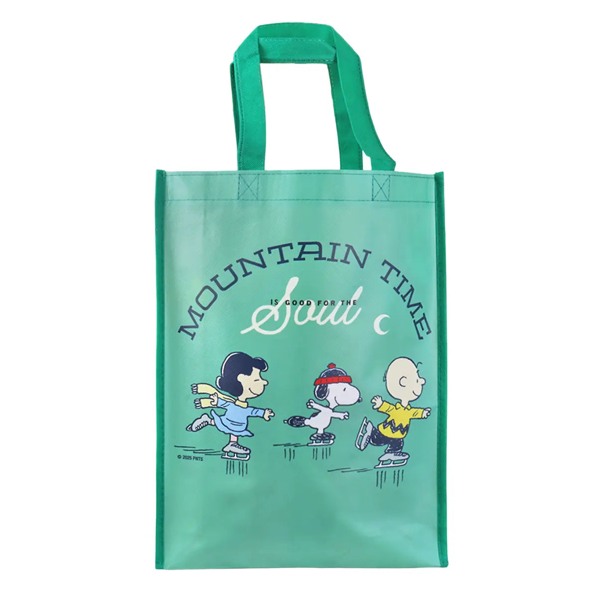 Bolsa Ecológica Navideña, Peanuts, Color Verde