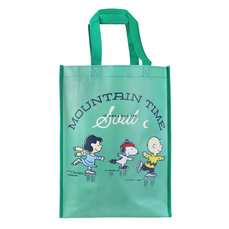 Bolsa Ecológica Navideña, Peanuts, Color Verde