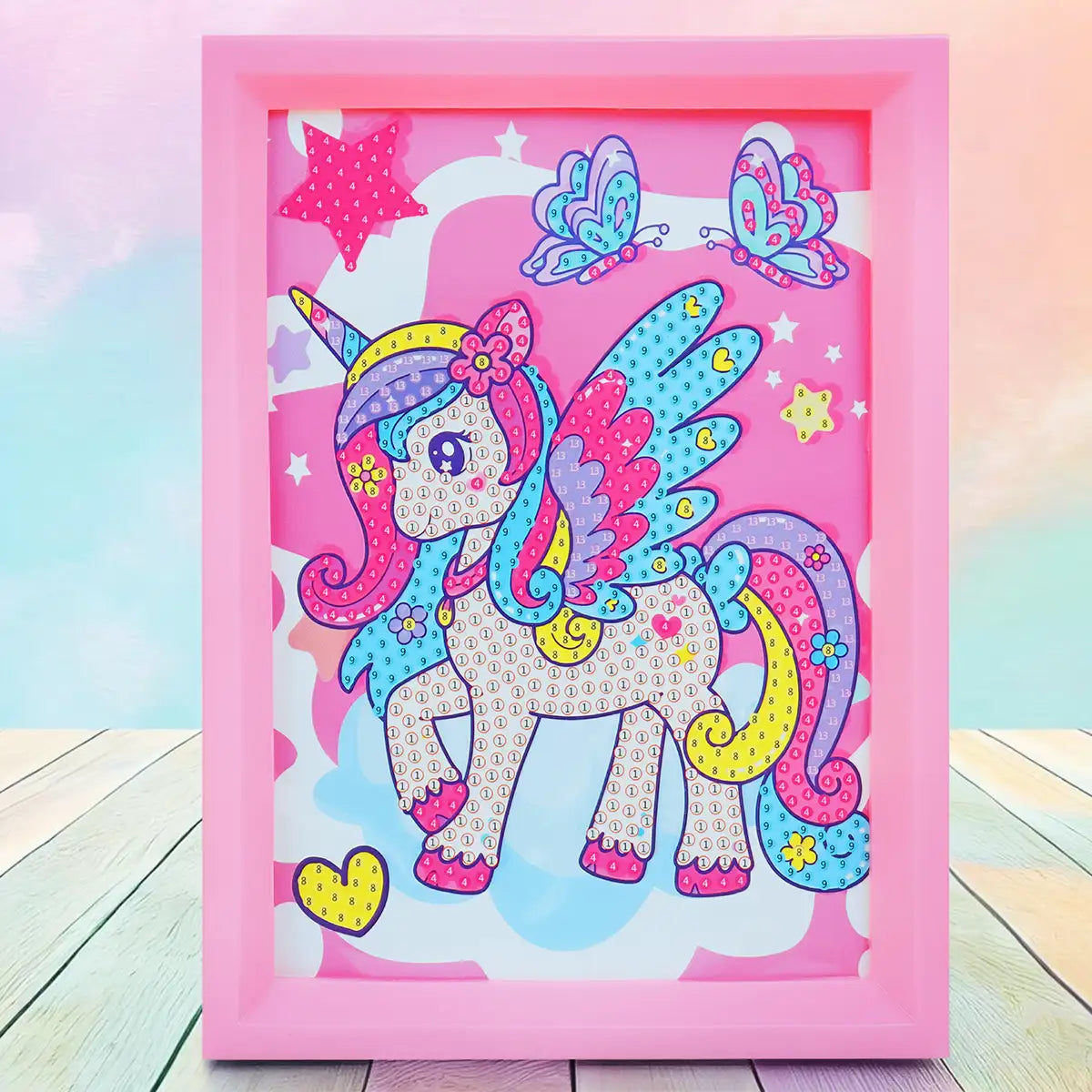 Set Marco con Cuentas DIY, Color Rosa