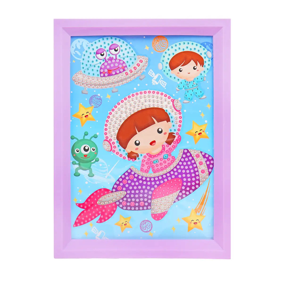 Set Marco con Cuentas DIY, Color Morado